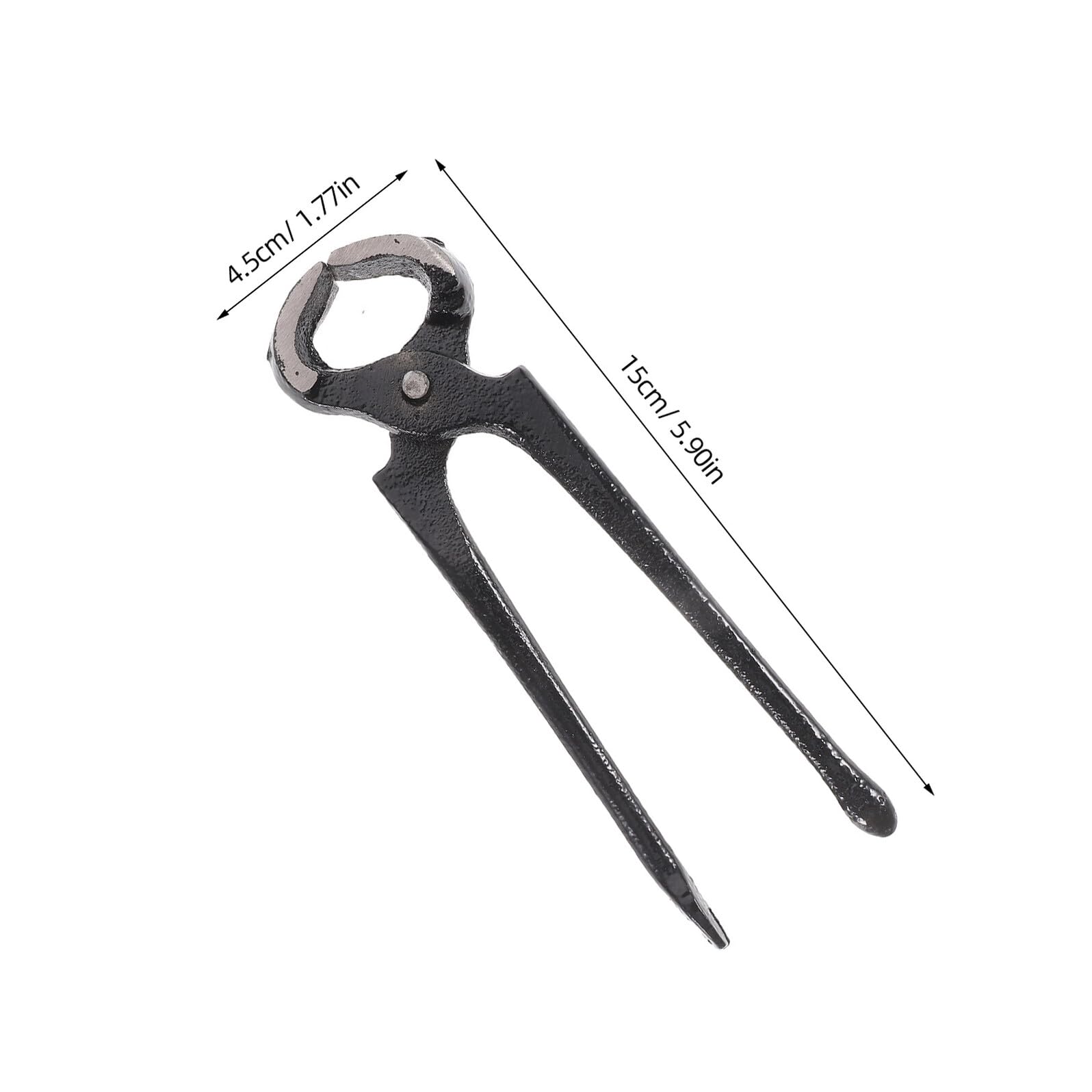 Pinza per Rimozione Chiodi in Ferro, Design a Sfera e Forca, Nera, per Riparazione Scarpe e Tacchi Alti, Uso Versatile, 15 CM