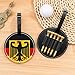 Seocka Germany Coat of Arms German Flag Pu Leather Golf Tees Holder Golf Accessory Organizer Hold 5 Pcs Golf Tees Hook to Golf Bag Belt Clip for Golf Bag Golfer Dad Gift