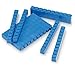hand2mind Blue Plastic Interlox Connecting Base Ten Blocks Complete Set, Place Value Blocks, Counting Cubes for Kids Math, Math Manipulatives for Kids, Kindergarten Homeschool Supplies (Set of 161)