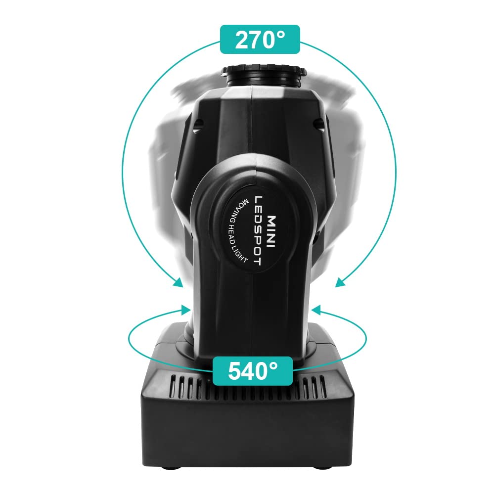 60W Teste Mobili LED RGBW Luci da Palcoscenico 8 Gobo 8 Colori Moving Head Luci Discoteca per Club Bar Spettacoli Natale