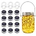 Solar Mason Jar Lights, 12 Pack 30 Led String Fairy Star Firefly Jar Lids Lights, (Jars Not Included), Best for Mason Jar Decor,Great Outdoor Lawn Decor for Patio Garden, Yard and Lawn.