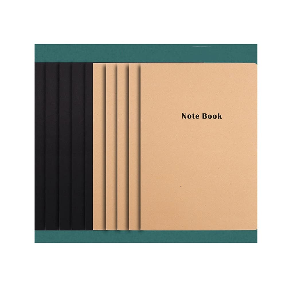 journal taccuino Journal / Notebook 10 confezioni di diario di cuoio A4 Grande notepad semplice semplice retrò, molto adatto per la scuola, l'ufficio e l'uso domestico Affari dell'ufficio scolastico