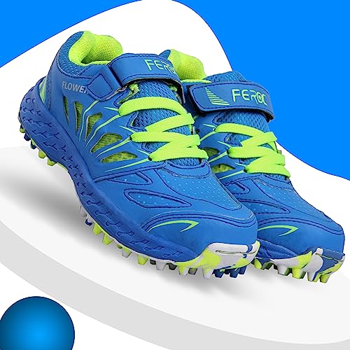 Image of FEROC Flower Rubber Sole Kids Cricket Shoes