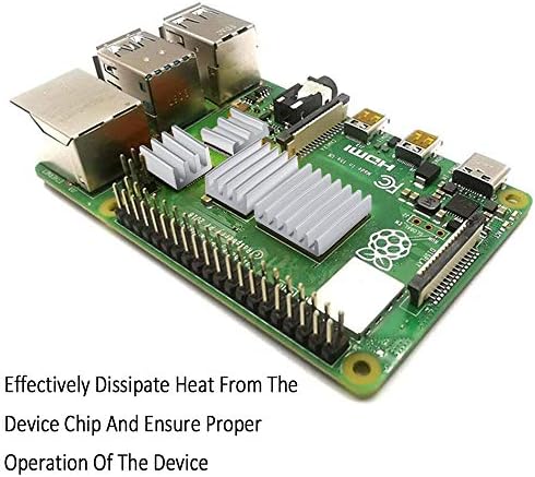 24 Piece Heatsinks For Raspberry Pi 4 Model B, Raspberry Pi 4B Heatsink Kit Aluminum with Thermal Conductive Adhesive Tape For Raspberry Pi 4B