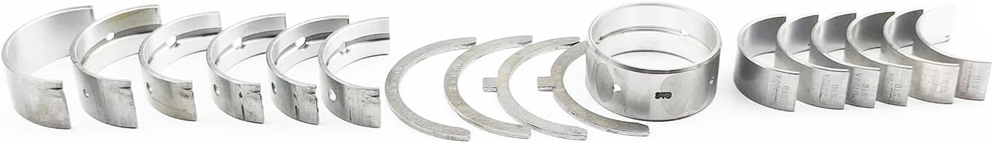 Main Bearing+Con Rod Bearing+Thrust Washer Compatible with Kubota D1102 Engine L2050DT L235DT L2350 L235F Tractor Replacement Parts