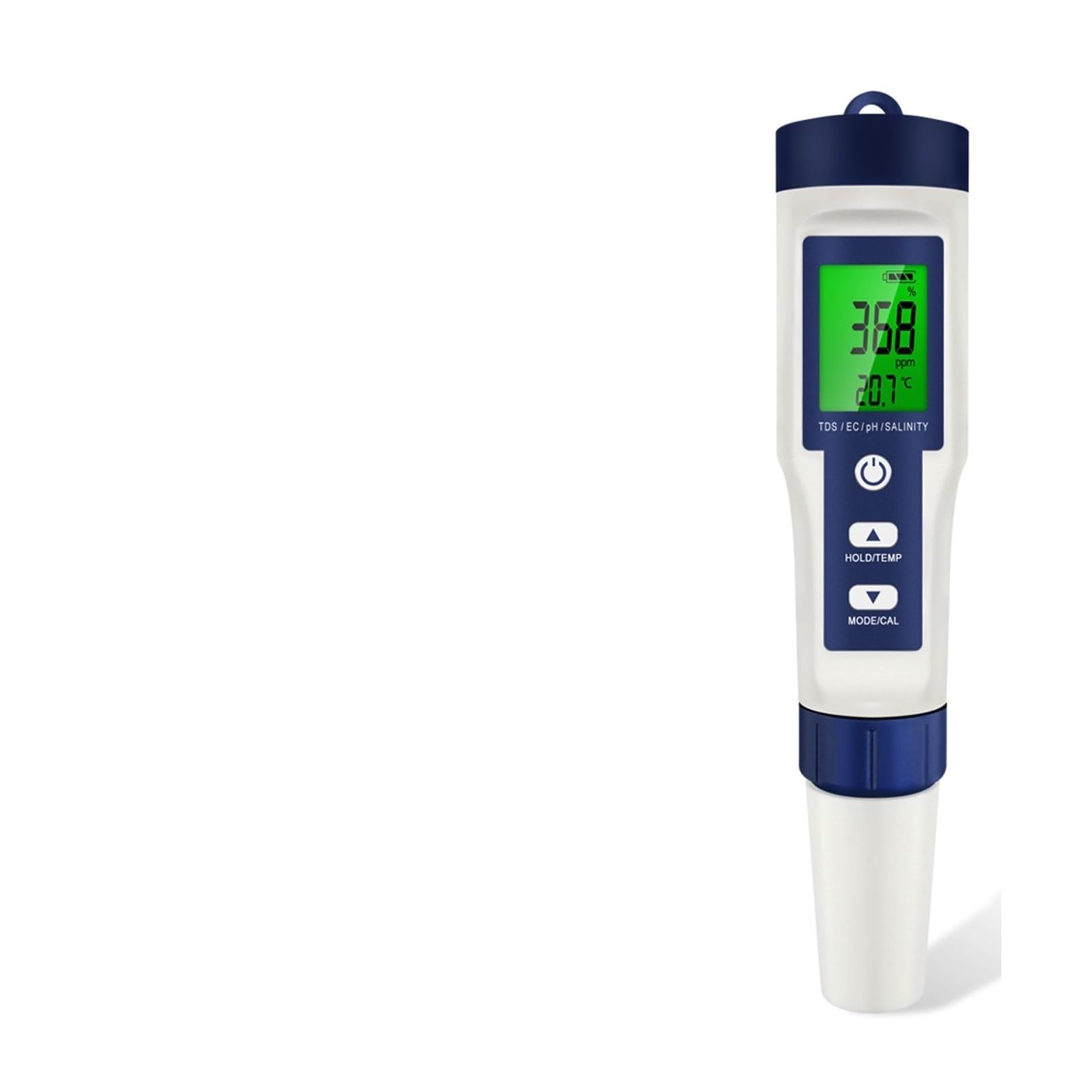 Tester miernika PH, 5 w 1 cyfrowy miernik PH TDS EC tester temperatury zasolenia przewodność filtr wody pióro czystości z podświetleniem,Woda pitna, Hydroponika, SPA, Browarnictwo(With backlight)