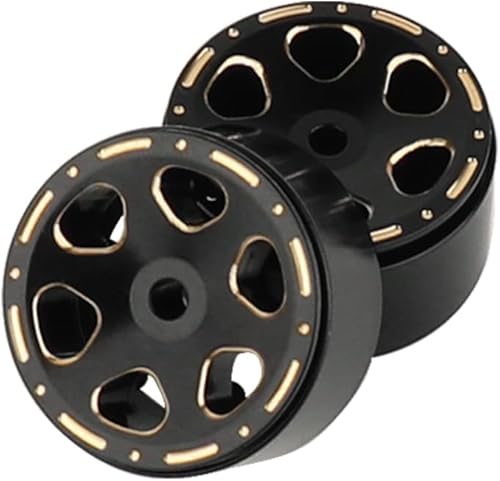 Miniatura 5 de Ruedas Beadlock con revestimiento negro de 1.0 pulgadas, llantas de cubo para 124 Axial AX24 SCX24 C10 Chevrolet 118 TRX4m RC Crawler piezas de