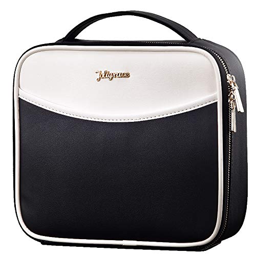 Joligrace Makeup Bag Cosmetic Leather Organizer - 10.4