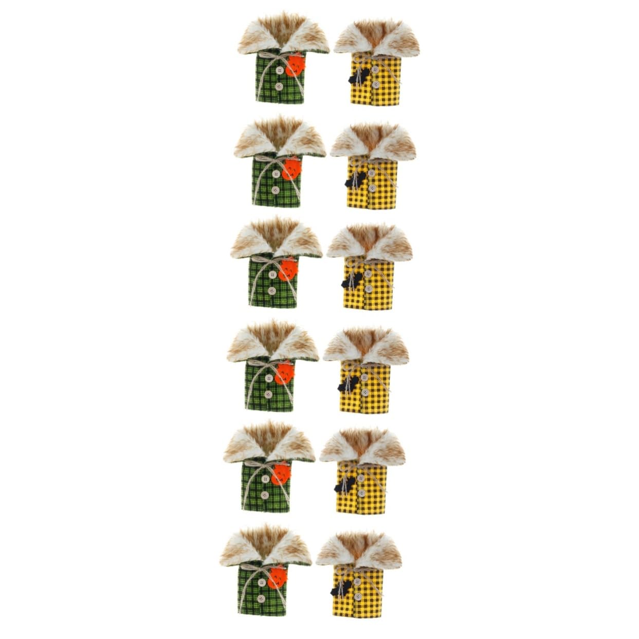 MAGICLULU 3 Ensembles Housse De Bouteille en Tissu À Carreaux Faux Shot De Vin De Noël Bouteilles Flacon Boire des Vêtements De De Vin Faux Manchons De 4 pièces * 3