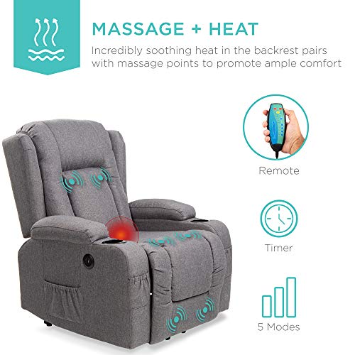Best Choice Products SKY5896 Modern Linen Electric Power Lift Chair thumb #4