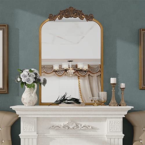 Seekelegant Gold Arched Mirror, 24 Inchx36 Inch Arch Mirror With Metal Frame thumb #1
