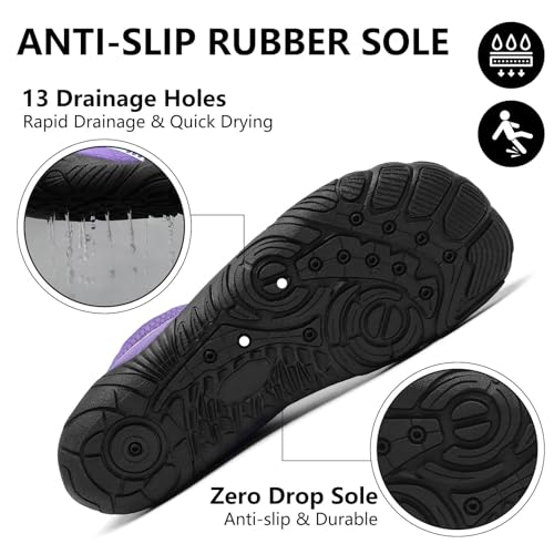 Image of Mishansha Womens Mens Water Swim Shoes Wide Toe Box Barefoot Shoes US Size 5.5-13.5 Women / 3-11.5 Men