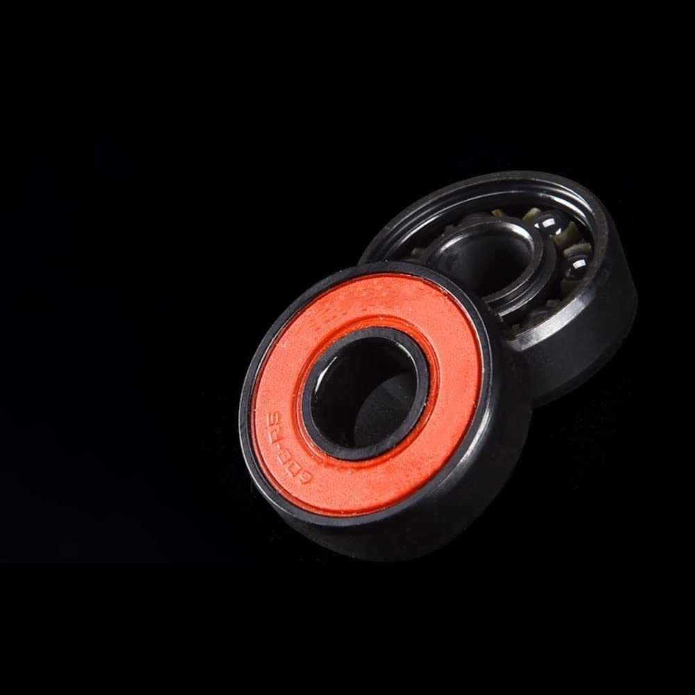 Bearings 8PCS 608 Hybrid Black Ceramic Bearings 7 Beads ABEC-9 High Rev Bearing for Skateboard LongBoard Inline Skate HandSpinner