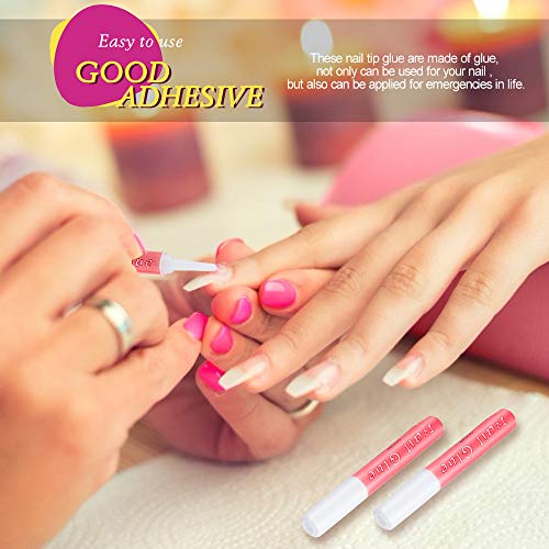 Fandamei 45 Pcs Nail Tip Glue Adhesive Nail Glue Tip Nails Acrylic Glue For Nails Tips Make Up, 0.07 Oz For Each Glue #TOP3