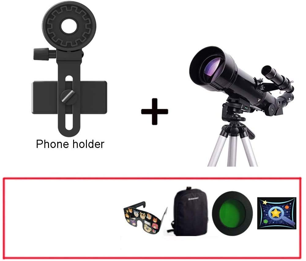 Telescopio monocular Telescopios Alta Potencia para Adultos Niños Astronomía Principiantes Telescopios astronómicos 70 mm con trípode Telescopio Refractor y Bolsa Transporte Telescopio Viaje Binocu