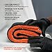 VALKROS X- Large Car Drying Towel, 36x24 Microfiber Towels for Cars, 1300 GSM, 70/30 Blend, Dual-Sided Highly Absorbent Twisted-Loop Edgeless Car Detailing Cloth, Scratch/Streak-Free [Orange/Black]