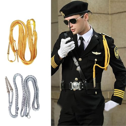 hokojix Aiguillette Shoulder CordTraditional Braided Shoulder Badge Uniform Cosplay Accessory Costume Clothing Decorations