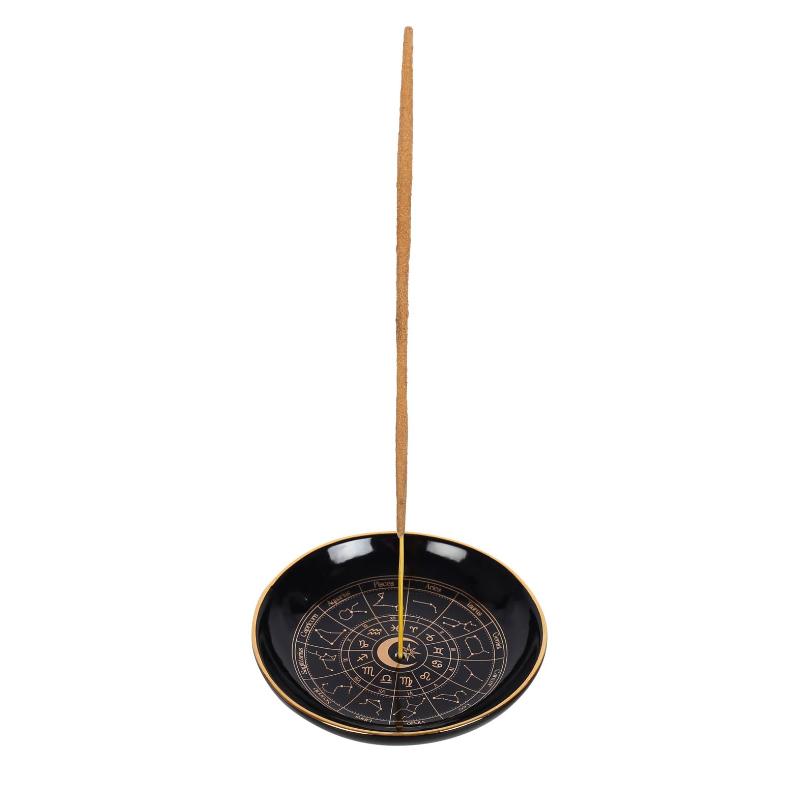 Celestial Magic: Astrology Wheel Incense Holder - Handcrafted Metal Stand with Zodiac Signs, Perfect Home Décor and Meditation Tool