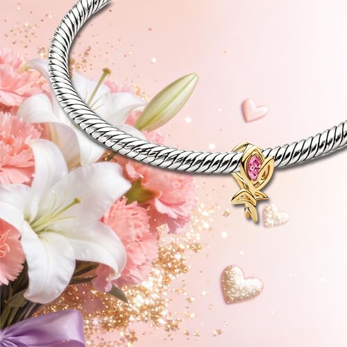 Image of Mom Family Charms Bead for Bracelets and Necklaces Jewelry Charm for Women Valentine Mother's Day