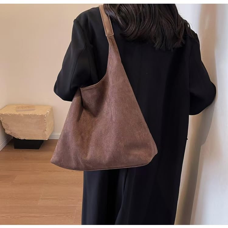 Bolso Hobo de ante para mujer estilo retro miniatura 2