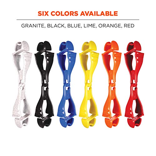 Image of Ergodyne Squids 3400 Glove Clip Holder with Dual Clips, Granite, 100-Pack