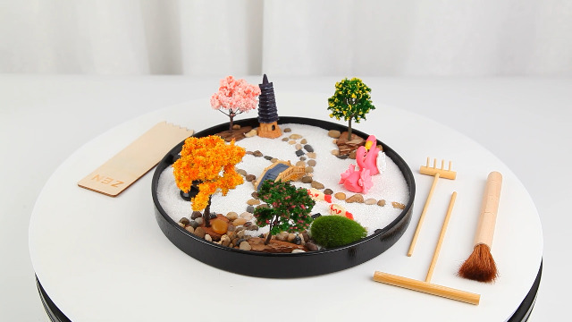 Amazon.com: Up2UofZen 日式禪宗花園套組適用於桌子9.5 英吋(約24.1