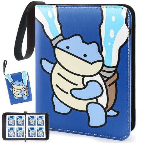 Collectible Trading Card Albums 400 Card Holders with 50 Removable Sleeves Portable 4 Pockets Collectible Trading Card Binder PU Card Collection Binder for MTG TCG Sport Card Game Cards