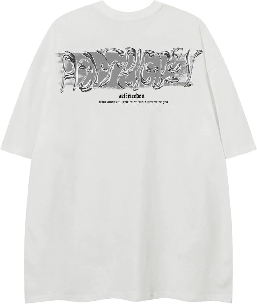 Aelfric Eden Metalic Graphic Tees Men Y2k Oversized T Shirts Women Vintage Tees Unisex Summer Tops - Image 4