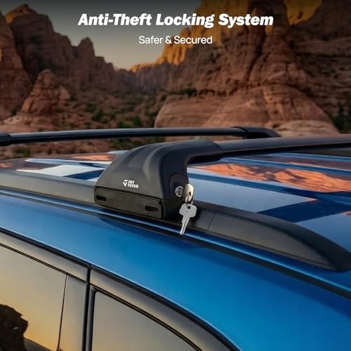 JOYTUTUS 300lbs Heavy Duty Lockable Aluminum Roof Rack Cross Bars Compatible with Jeep Grand Cherokee L 2021-2026 (3-Row) & Grand Cherokee WL 2022-2026 (2-Row) by JOYTUTUS - Used condition - Image 6