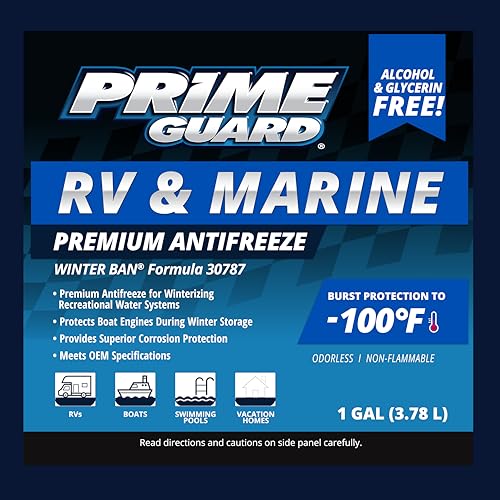 Image of Prime Guard -100ºF RV & Marine Premium Antifreeze - Alcohol & Glycerin Free - 1 Gallon (Pack of 6)