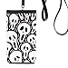 l Tiling Pattern Halloween Phone Wallet Purse Hanging Mobile Pouch Black Pocket