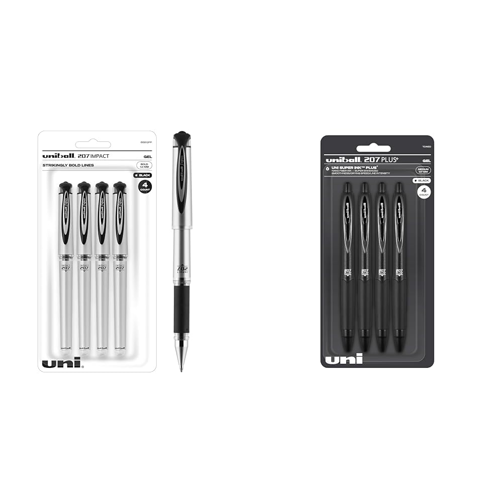 Recambios Para Bol Grafo Retr Ctil Uniball 207 Impact RT Punta Gruesa De 10 Mm Tinta Negra 6 Recambios~p127745078