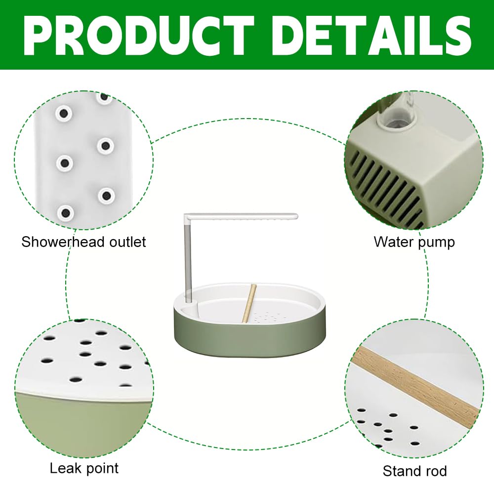 Baño Automático para Pájaros, Ducha para Pajaros, Bañera Automática para Loros, Bañera para Pájaros con Ducha, Bañera para Pajaros Automática para Jaula Periquitos Agapornis Cacatúa Y Cotorra