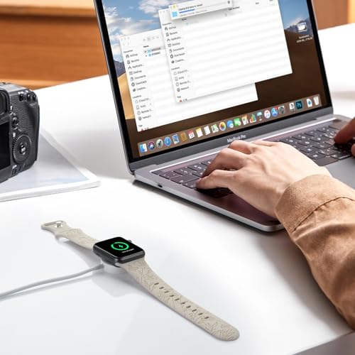 aceyoon oplader voor Apple Watch, magnetische oplaadkabel USB C & USB A iWatch-opladerkabel 1 m draagbare draadloze reisoplaadkabel compatibel met Apple Watch Series 9 8 7 6 5 4 3 2 SE Ultra - Afbeelding 6