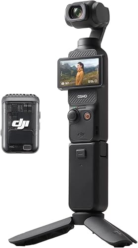 Bundle DJI Osmo Pocket 3 Créateur, Vlogging CMOS 1'' et V…
