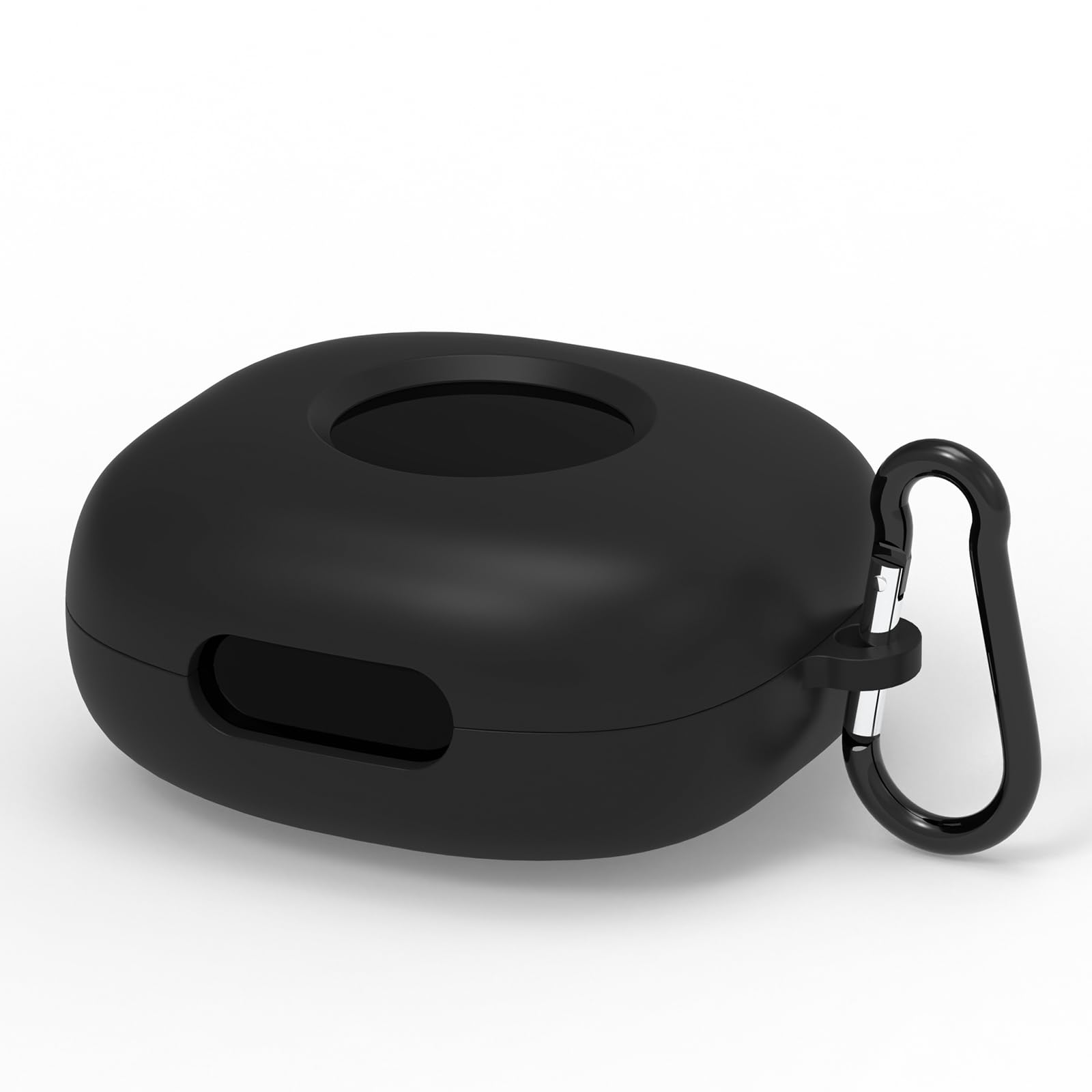 Geekria Silicone Case Cover Compatible with Soundcore Sport X20 True Wireless Earbuds, Protective Earphones Case Cover with Keychain Hook, Charging Port Accessible (Black)