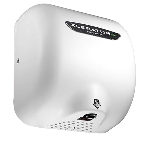 XLERATOR Excel Dryer XL-BW-ECO-1.1N Secador de manos XLERATOR XL-BW-ECO automático, montaje en superficie, cubierta termoestable blanca (BMC),