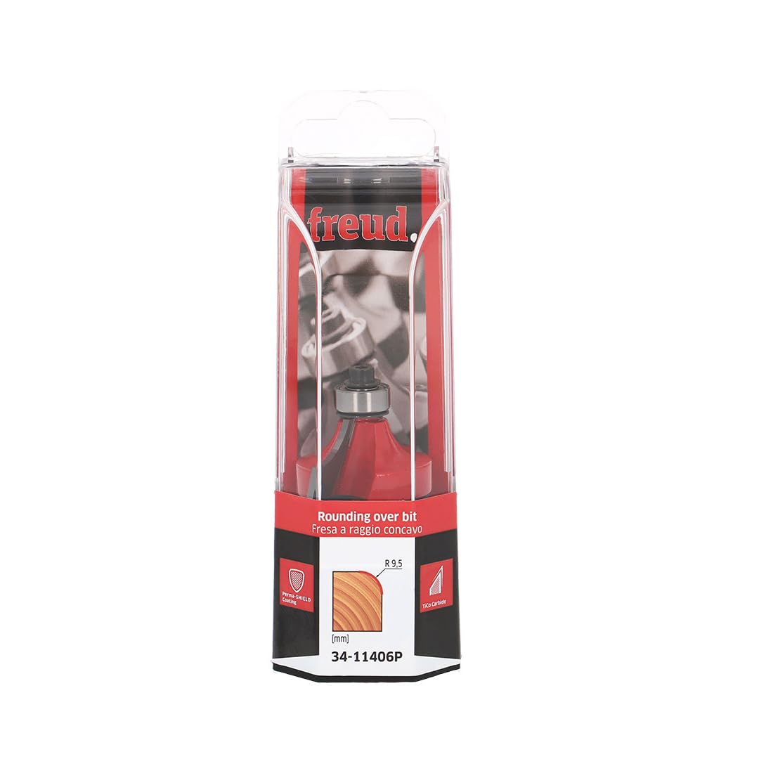 Fraise Freud pour raccord à 2 arêtes en carbure HW avec roulement. Tige de tige 6 mm, rayon 9,53 mm - 34-11406P - F03FR01780