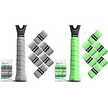 ALIEN PROS 12 Grips Gray & Neon Green New Model M-Tac Tennis Racket Grip Tape - Wrap Your Racquet for High Performance