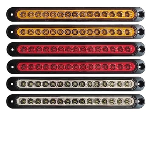 NAUTIG Lot De 2 Feux Signalisation LED Pour Camion, Bande 12/24 V, Latérale, Feu Gabarit Feu Arrière LED
