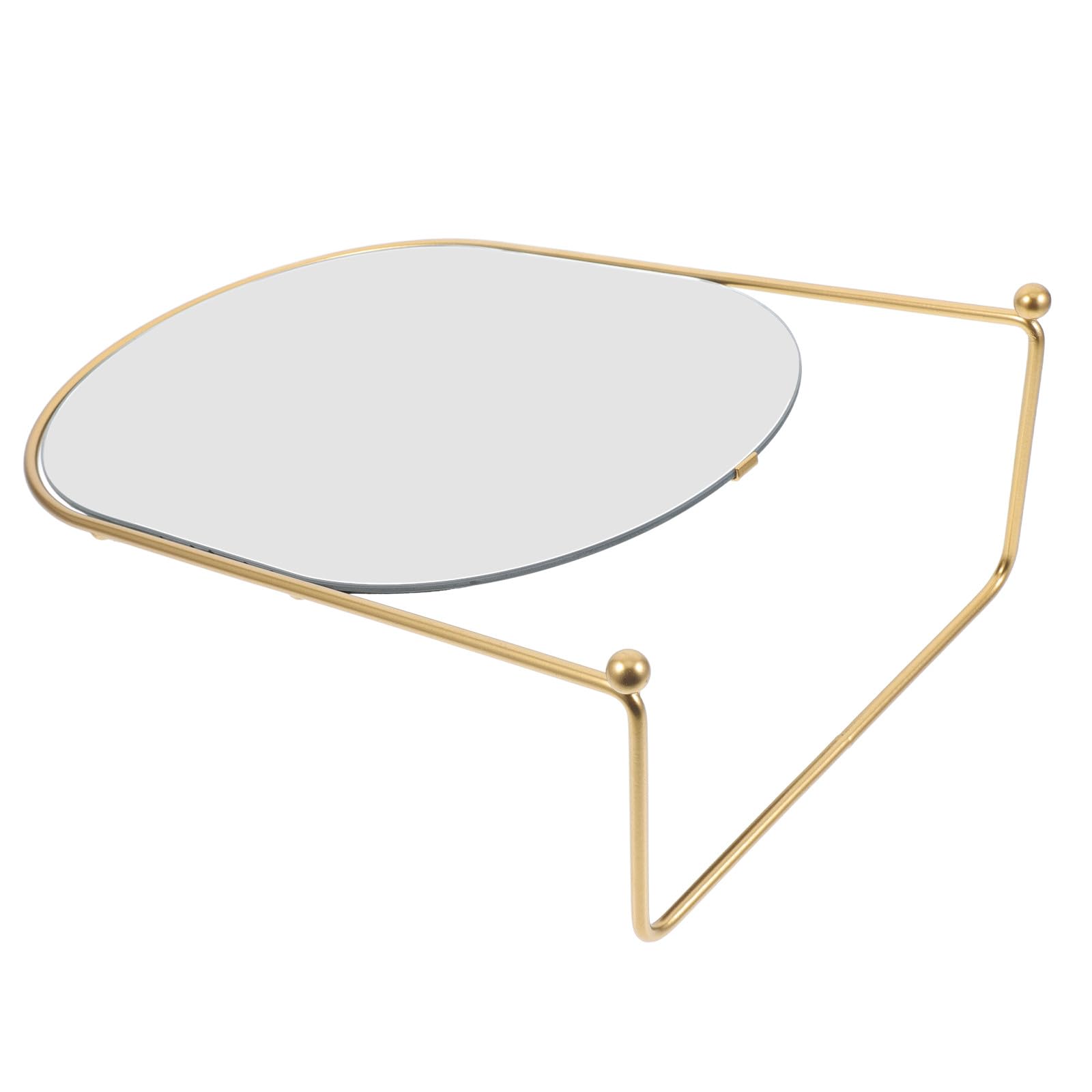 Miroir de bureau ovale Veemoon 33 cm en métal pour table et commode