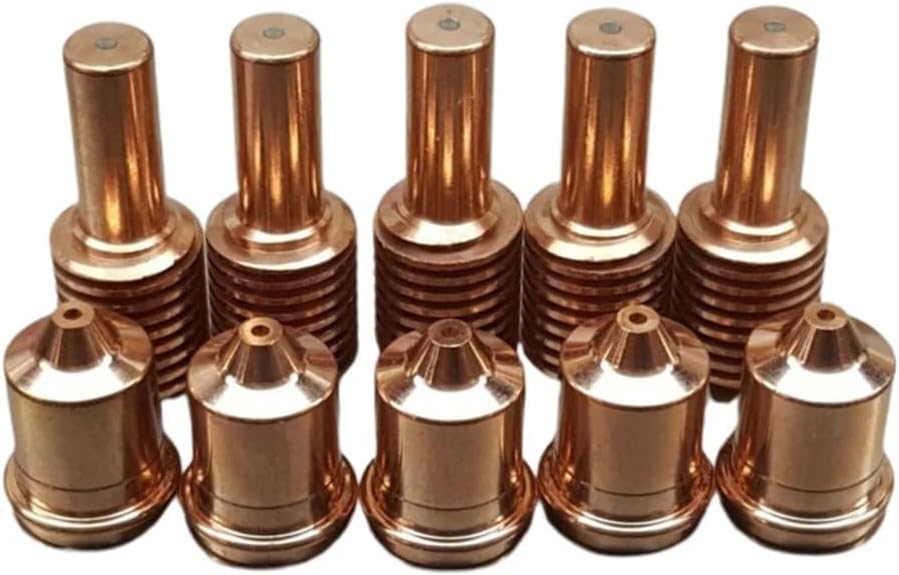 Tools Compatible with 10pcs Plasma Cutter 51206 Tips + 52574 Electrodes Razorweld X45 Kit Copper Plasma Cutting Torch Consumables Welding Tools