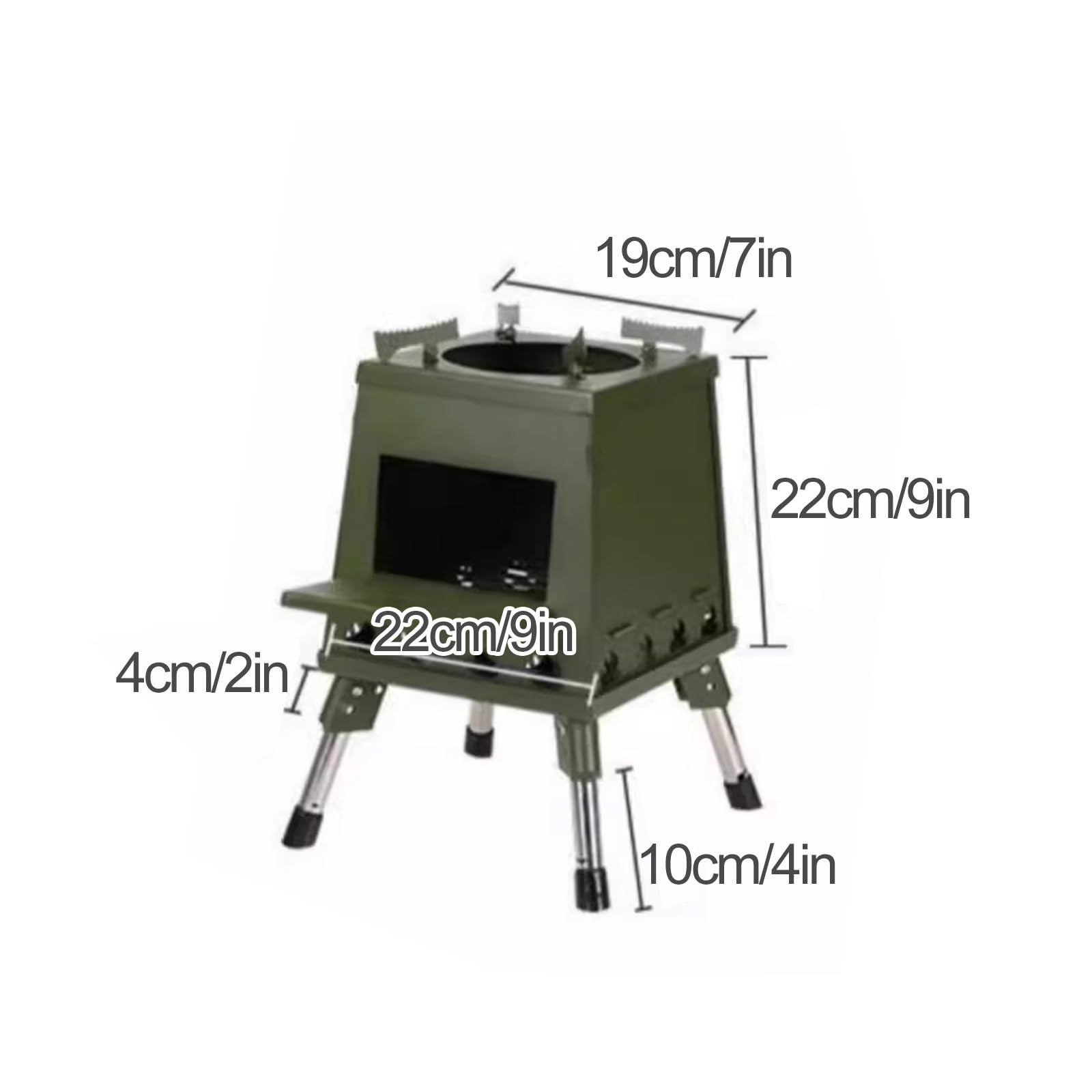 Réchaud de camping portable, réchaud à bois amovible avec sac de transport pour barbecue, pique-nique, randonnée et camping