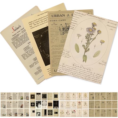 120 Hojas Para Scrapbooking Estilo Vintage 4 Sets De Papel Artesanal No Autoadhesivo Para Decoración De Diarios Álbumes Creación De Accesorios Y Manualidades Formato 14 X 20 cm