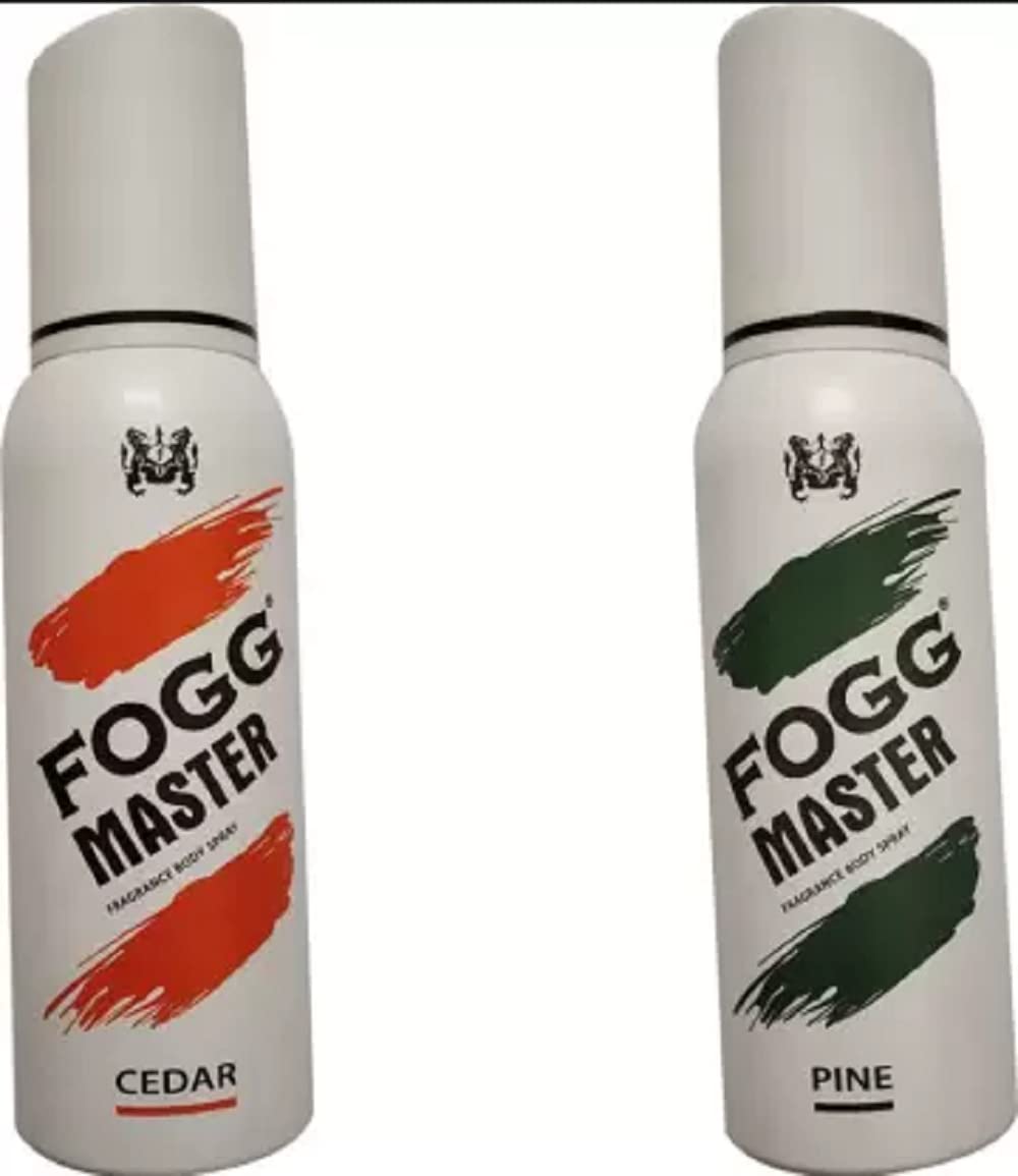 FOGG 1 MASTER PINE +1 MASTER CEDAR Deodorant Spray - For Men & Women (120 ml, Pack of 2)-image-29