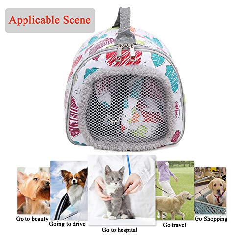 Adnikia Hamster Carrier Bag, Pet Carrier Bags for Hamster, Rat, Hedgehog, Rabbit, Sugar Glider, Chinchilla, Guinea Pig, Squirrel and Other Small Pets, Breathable Outdoor Portable Travel Carrier Bag
