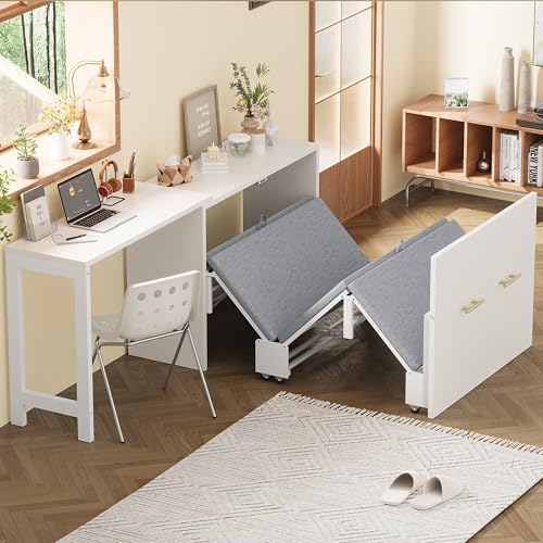 Murphy Cabinet Bed with Adjustable Position Desk, Chest Dresser B...