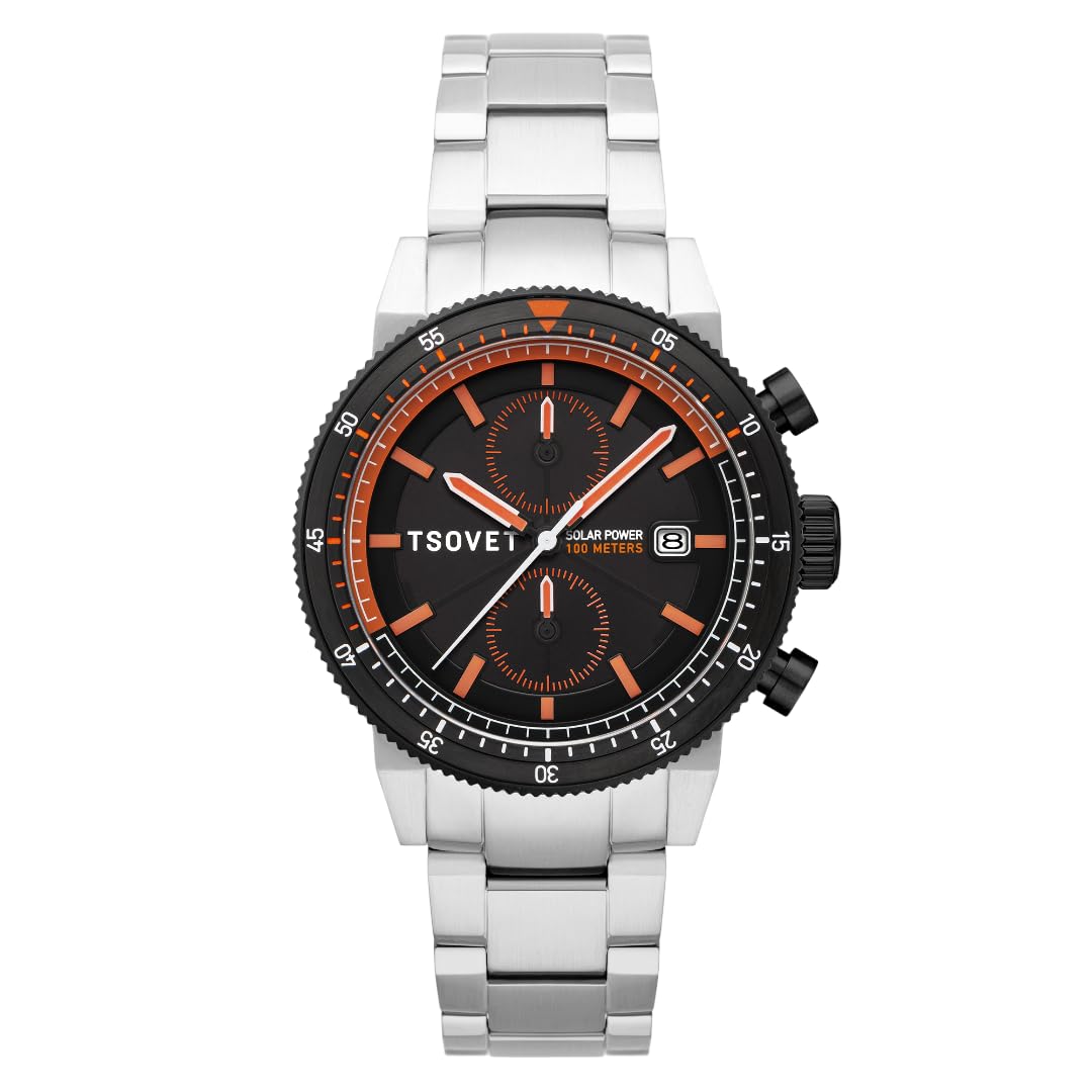 Amazon.com: TSOVET SLR FW42 Men's Japanese Solar Powered 42mm