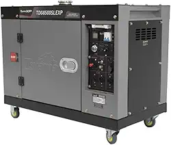 GERADOR TOYAMA DIESEL TDG8500SLEXP CABINADO MONOFASICO 115/230V 7,0KW PARTIDA ELETRICA COM AVR APTO ATS