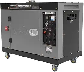 GERADOR TOYAMA DIESEL TDG8500SLEXP CABINADO MONOFASICO 115/230V 7,0KW PARTIDA ELETRICA COM AVR APTO ATS